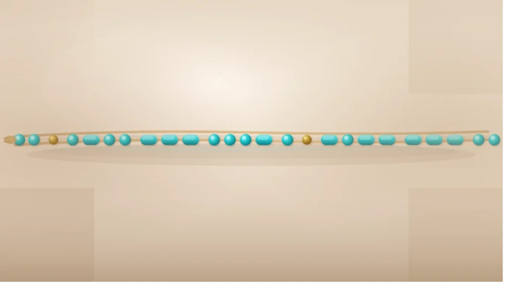 morse code bracelet with i love you on it