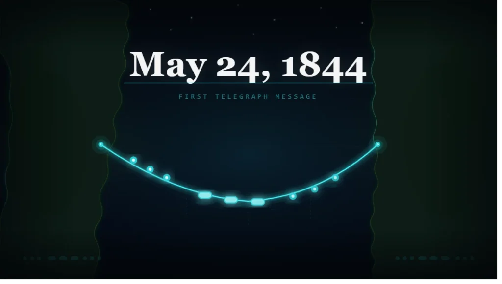 First telegraphic Signal in morse code