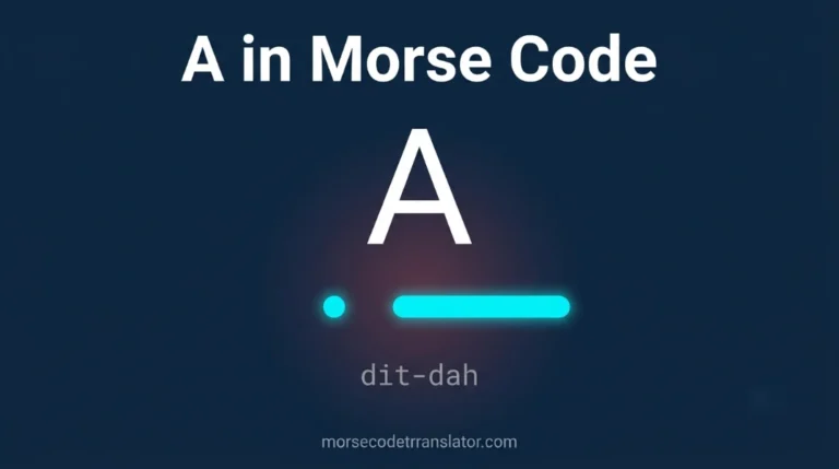 A in Morse Code Feature image
