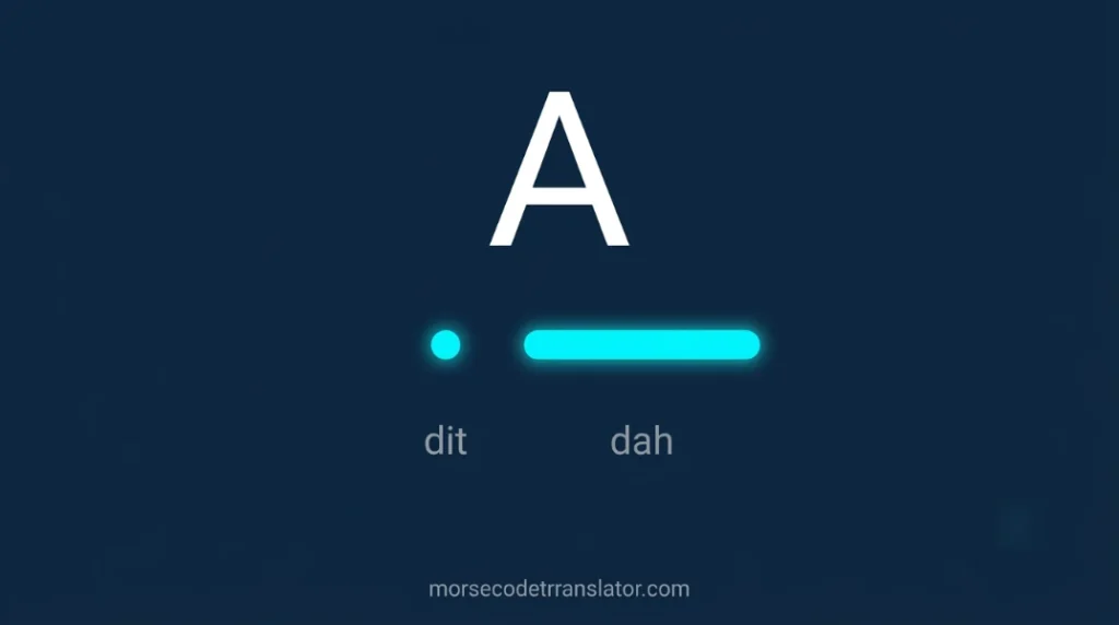 Large white letter A at the top center