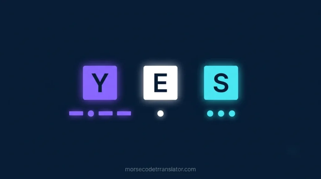 Yes in Morse Code