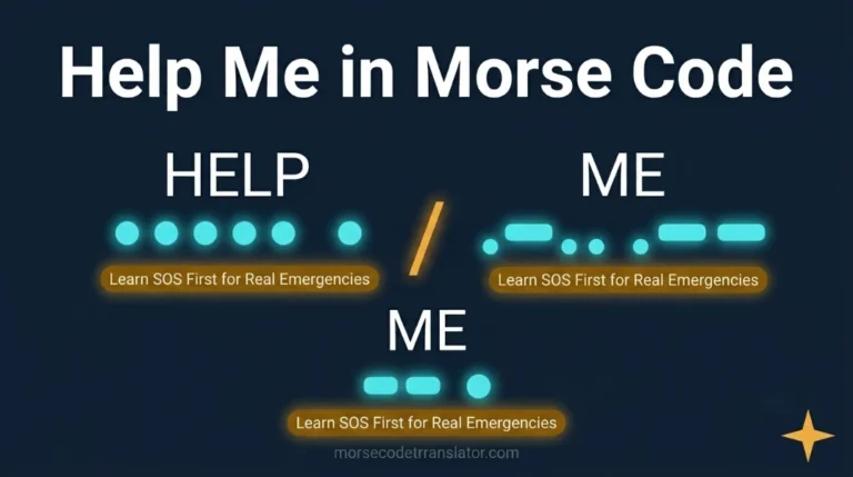 Feature image of Help me in morse code