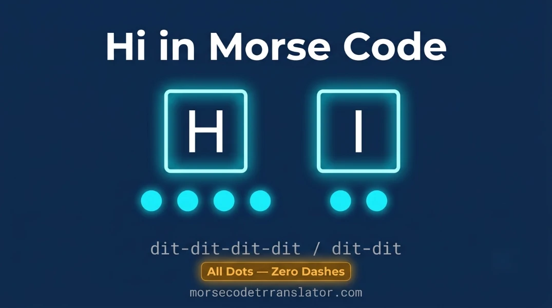 Feature image of Hi in morse code