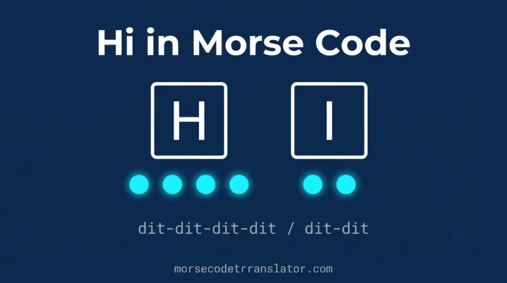 Hi in morse code